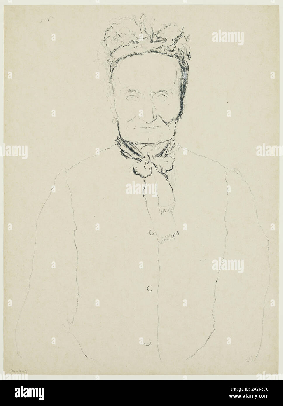 Eugène Martel, Französisch, 1869-1947, La Vieille, 1895, Lithographie in schwarzer Tinte auf Papier ausgedruckt, webten Bild: 14 1/8 x 10 1/4 Inch (35,9 × 26 cm Stockfoto