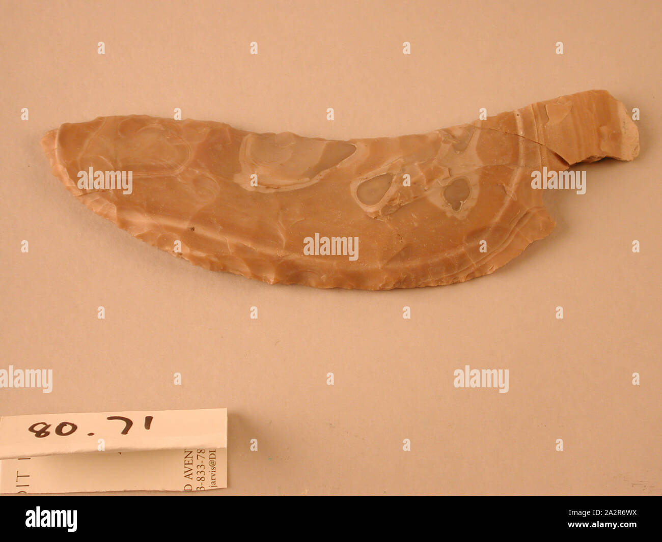 Ägyptische, Messer, 26./21. Jahrhundert v. Chr., Abgesplitterte Hornstein, 5 3/4 x 2 3/8 x 3/8 in. (14,6 x 6 x 1,0 cm Stockfoto