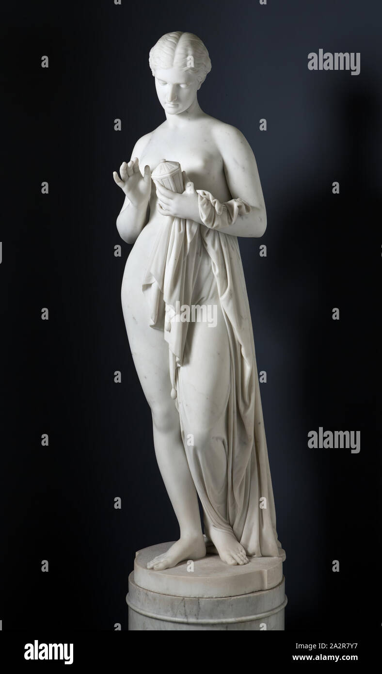 Chauncey Bradley Ives, American, 1810-1894, Pandora, 1864, Marmor, verschiedene Dimensionen Stockfoto