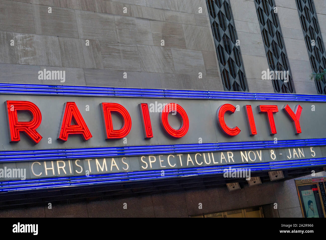 Radio City Musik Hall, Rockefeller Center, New York City Stockfoto
