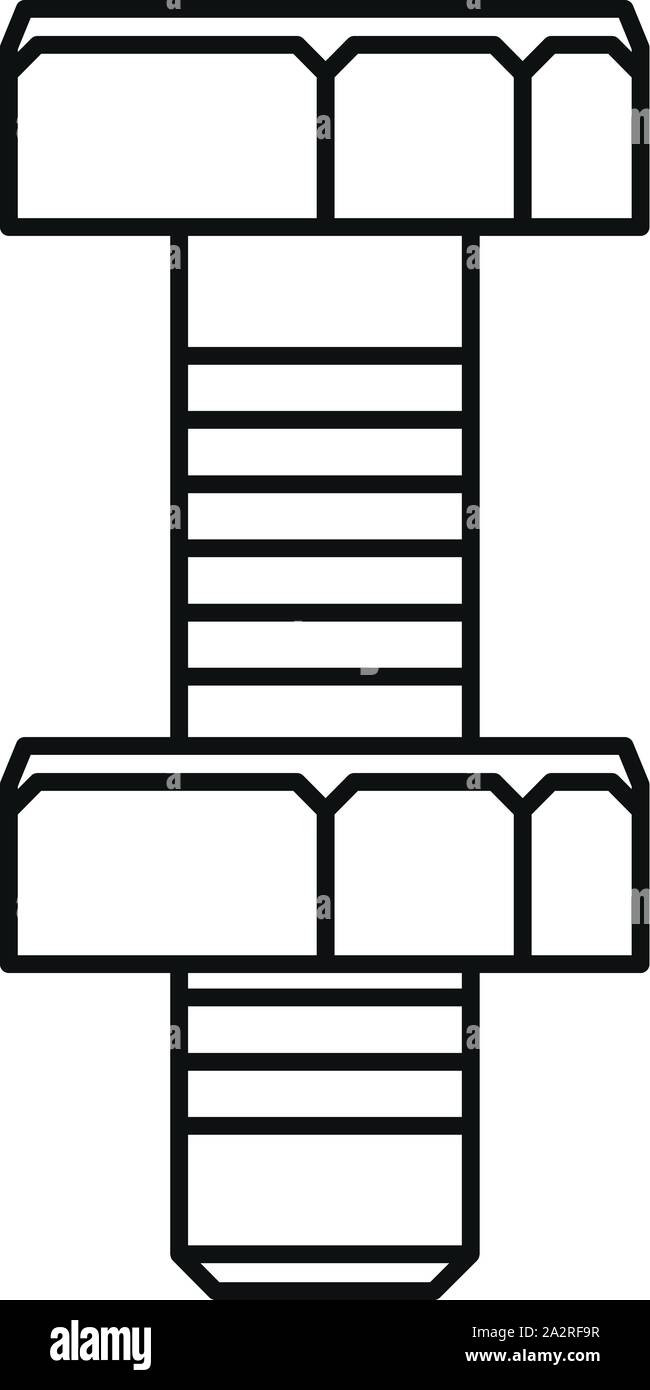 Schraube Symbol. Umrisse schraube Vektor Symbol für Web Design auf weißem Hintergrund Stock Vektor