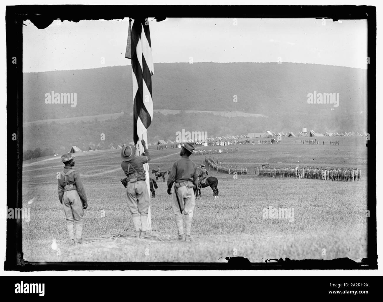 Die Flagge, der National Guard, Harper's Ferry, W. Virginia. Stockfoto