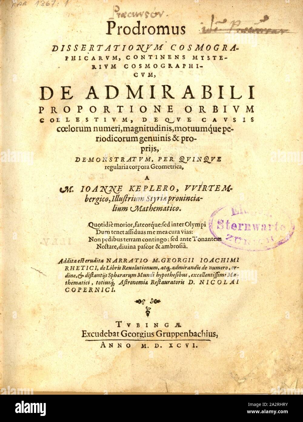 Mysterium cosmographicum Fotos und Bildmaterial in hoher Auflösung