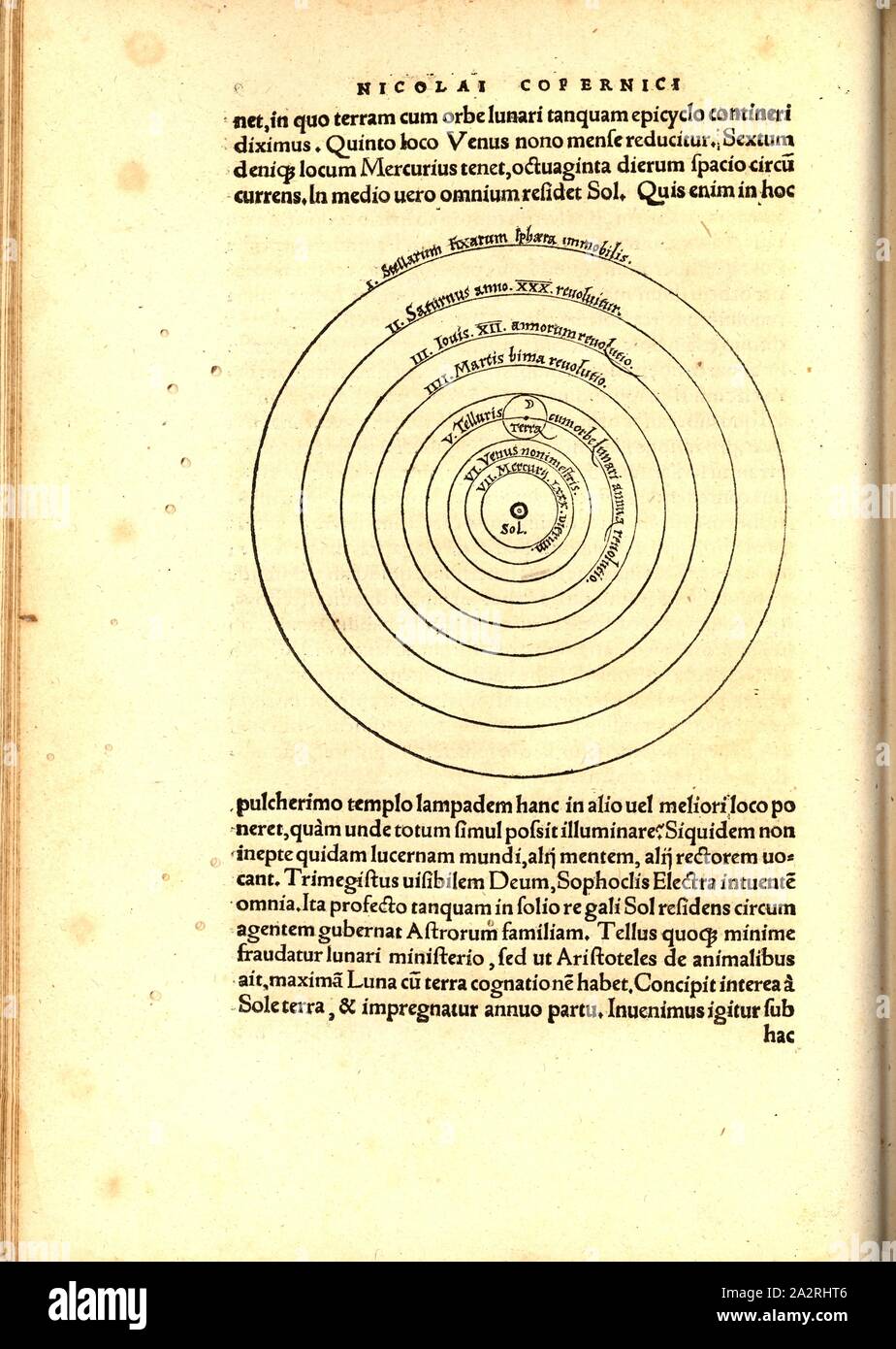 Nicolai copernici torinensis de revolutionibus orbium coelestium Fotos und Bildmaterial in