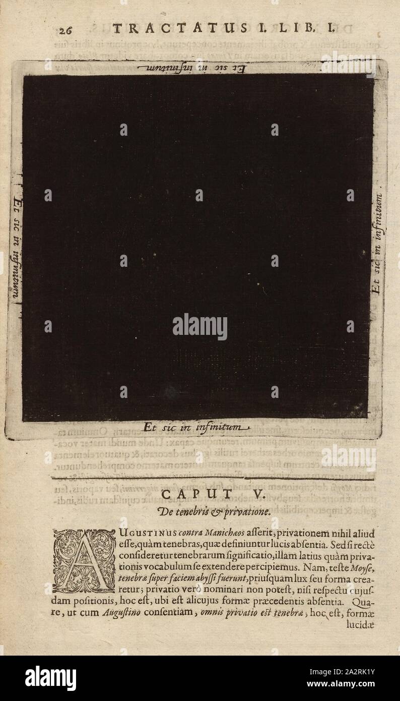 Urmaterie, Darstellung der ursprünglichen Materie aus dem 17. Jahrhundert, Abb. 1, S. 26, 1617, Robert Fludd: Utriusque cosmi Maioris scilicet et minoris Metaphysica, physica atque Technica historia im Duo Volumina secundum Cosmi differentiam Forex. Openhemii: aere Iohan-Theodori de Bry, typis Hieronymi Galleri, 1617 Stockfoto