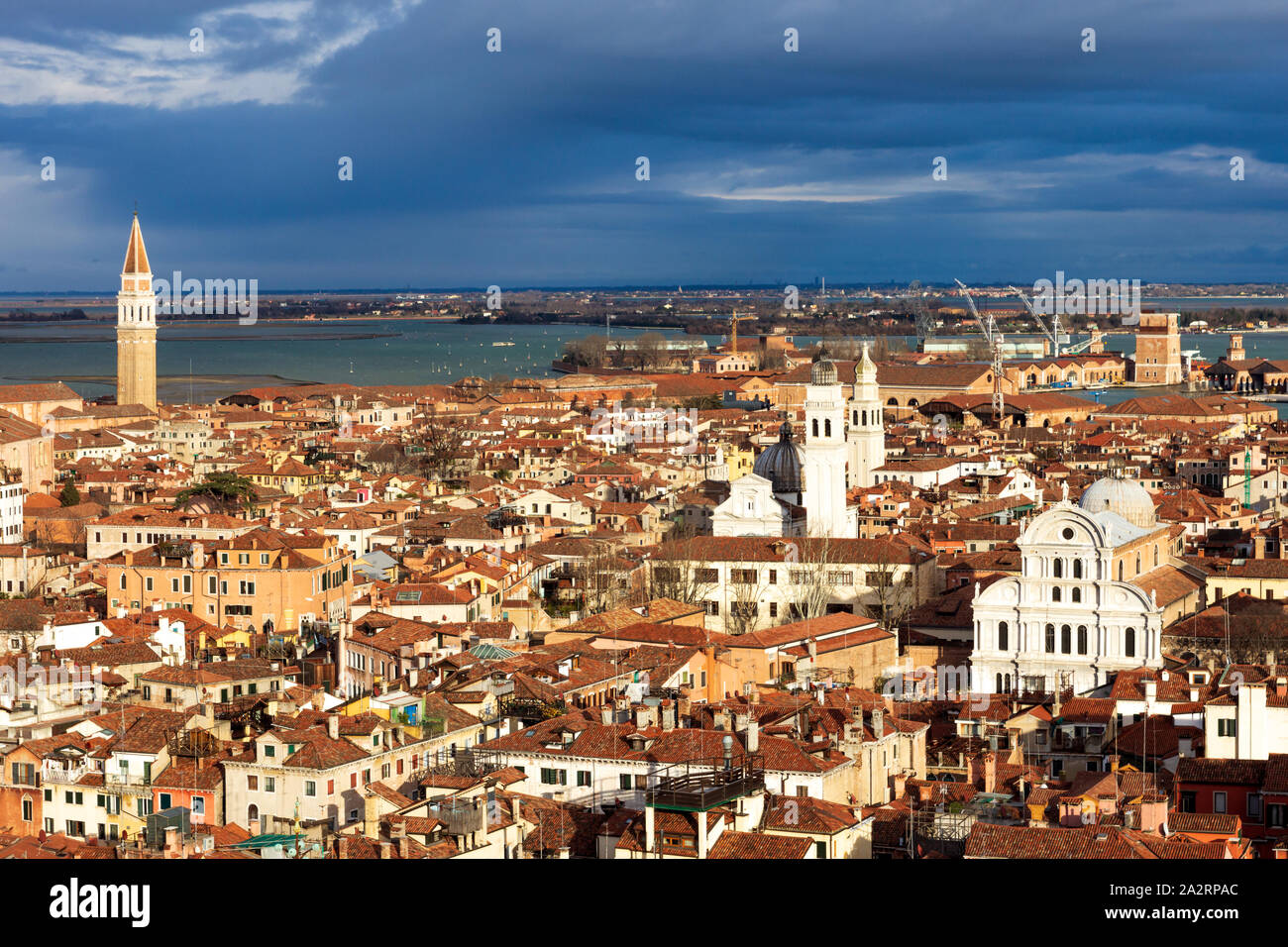 Blick über die Stadt Venedig in Italien. Stockfoto