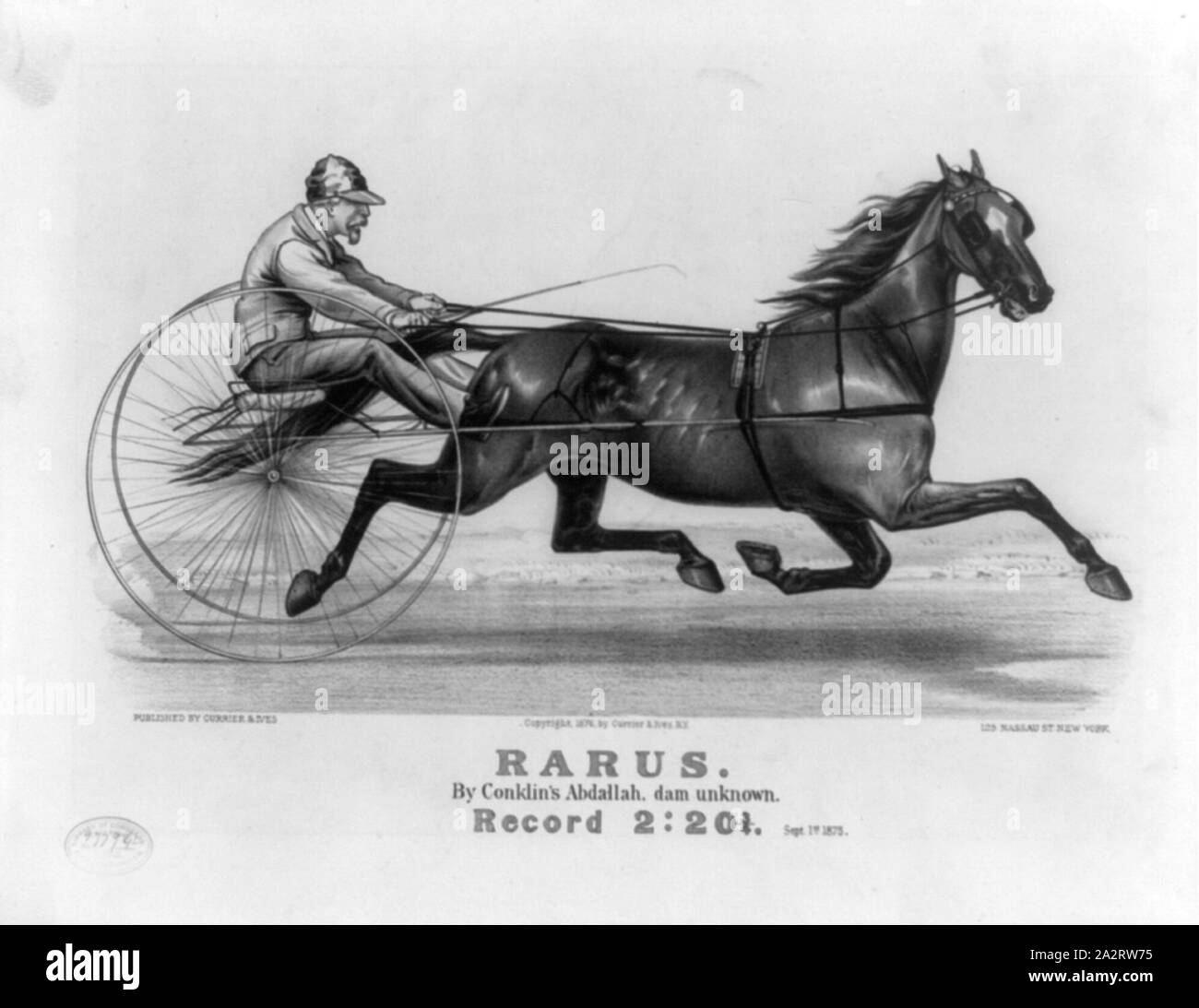 Rarus: durch Conklins Abdallah, dam Unbekannt, Datensatz 2:20 3/4, Sept. 1875 1. Stockfoto