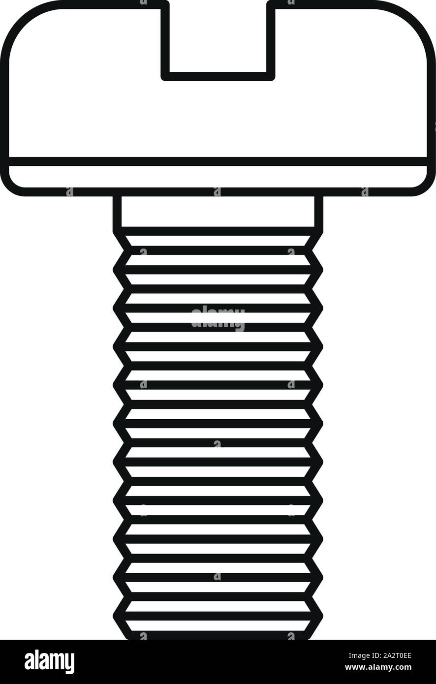 Stahl Schraube Symbol. Umrisse stahl Schraube vektor Symbol für Web Design auf weißem Hintergrund Stock Vektor