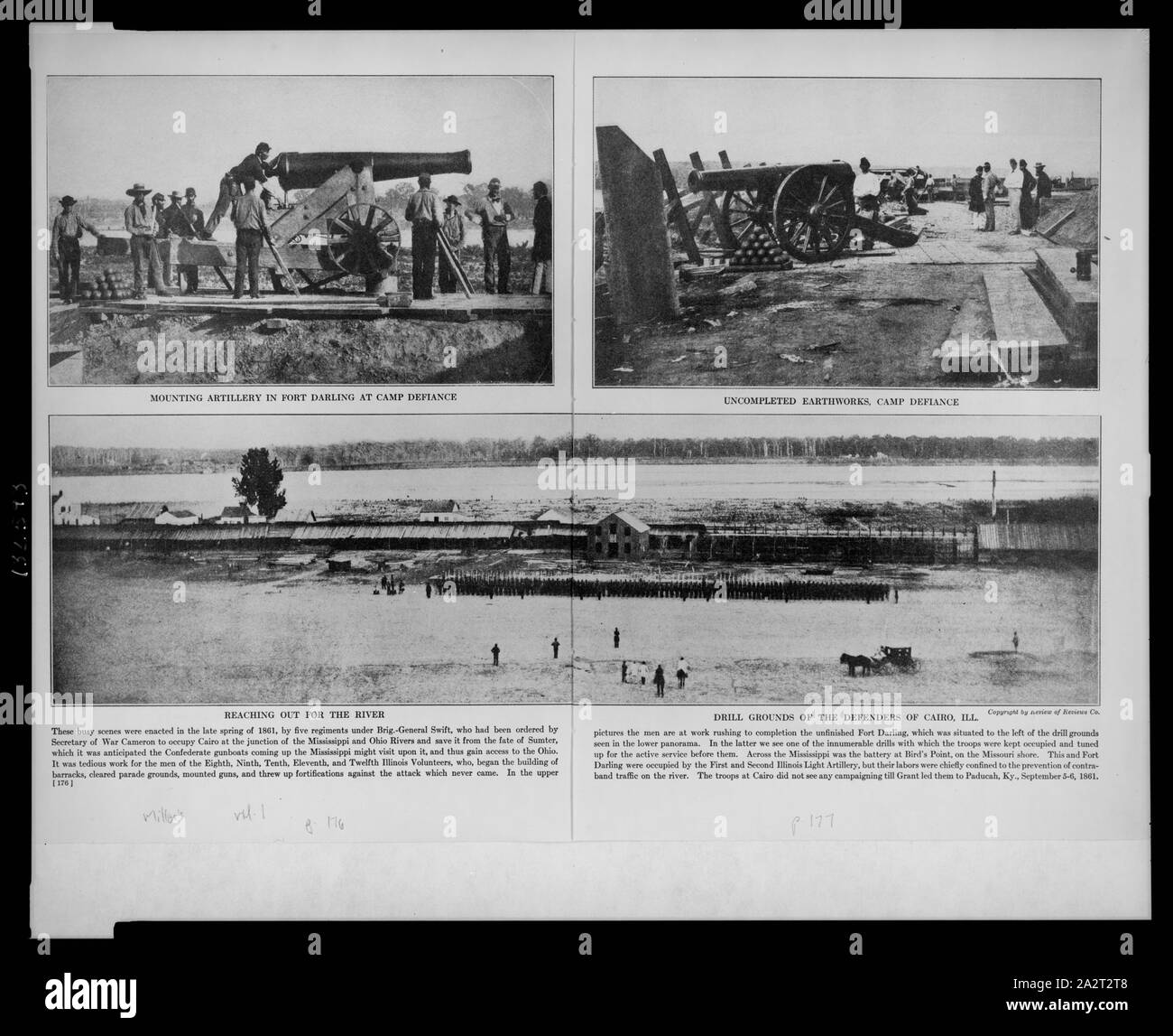 Die für den Fluss-drill Gelände der Verteidiger von Cairo, Illinois Stockfoto