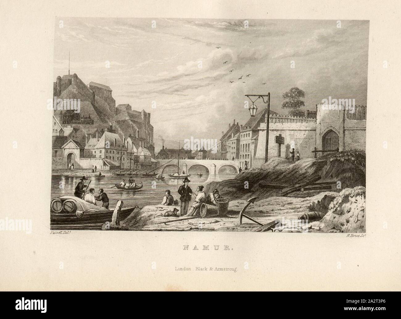 Namur, Namur, S. 87, Brice, R. (sc.), 1837, [s.n.], La Belgique et Nassau, ou, le touriste Continental.... Londres: chez Schwarz et Armstrong, [1837 Stockfoto