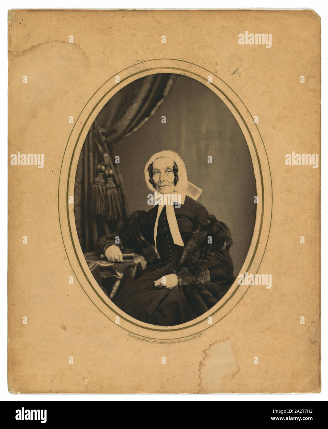 Rebecca Gratz, drei-viertel länge studio Porträt, Sitzen, Front/fotografiert von Broadbent & Co 814 Chesnut St. Pha Stockfoto