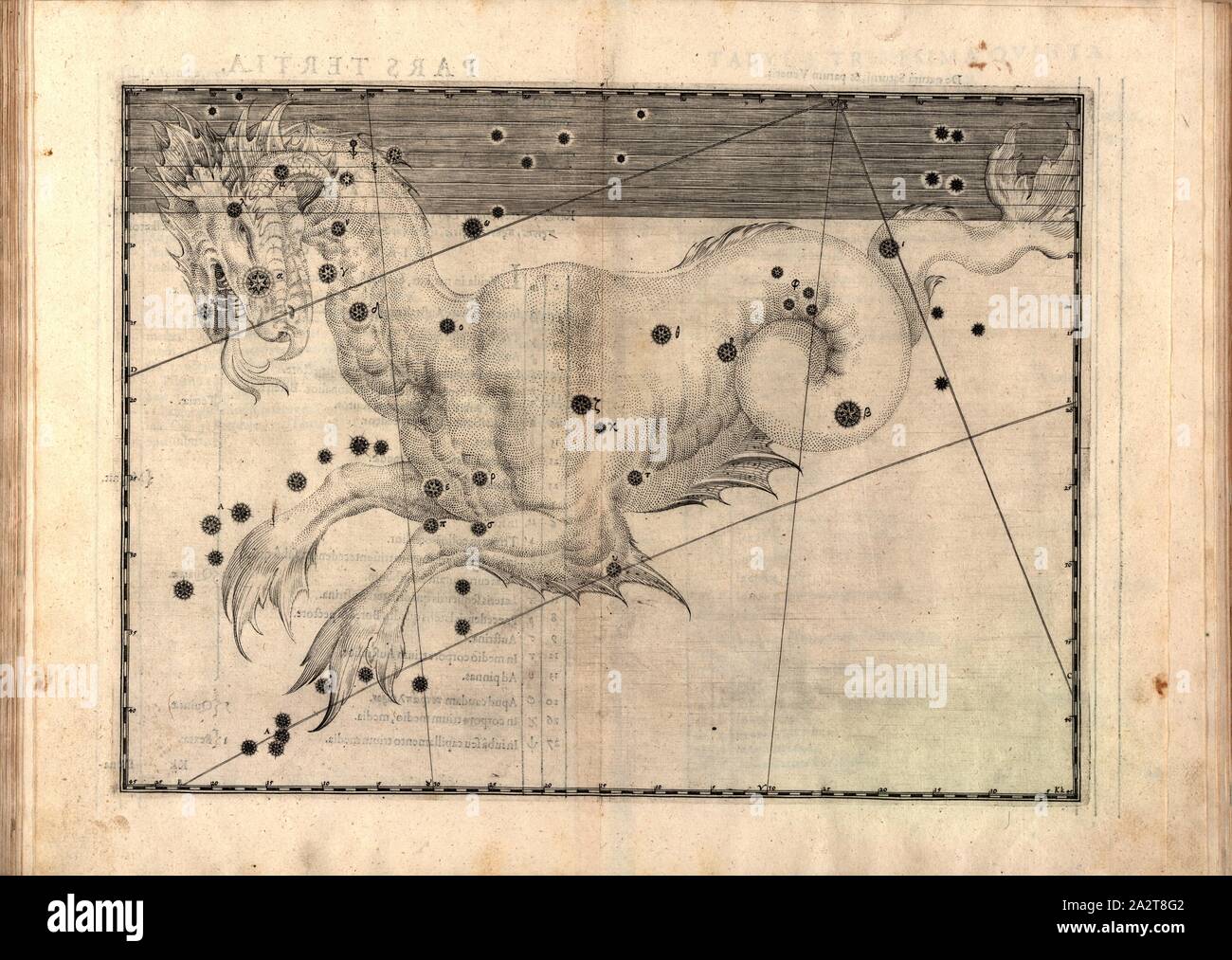 Cetus, Sternbild Walfisch, S. 112, Mair, Alexander (Inc.), 1603, Ioannis Bayeri Uranometria omnium asterismorum (...). Augustae Vindelicorum: Excudit Christopherus Mangus, 1603 Stockfoto