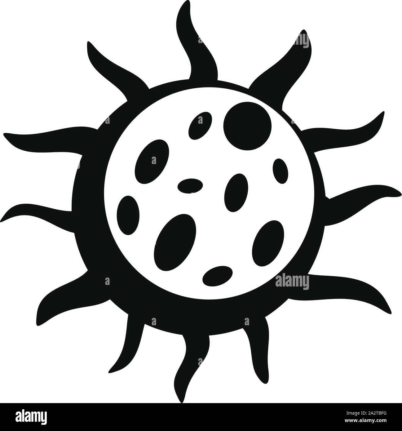Infektion virus Symbol. Einfache Abbildung der Infektion Virus Vektor Symbol für Web Design auf weißem Hintergrund Stock Vektor