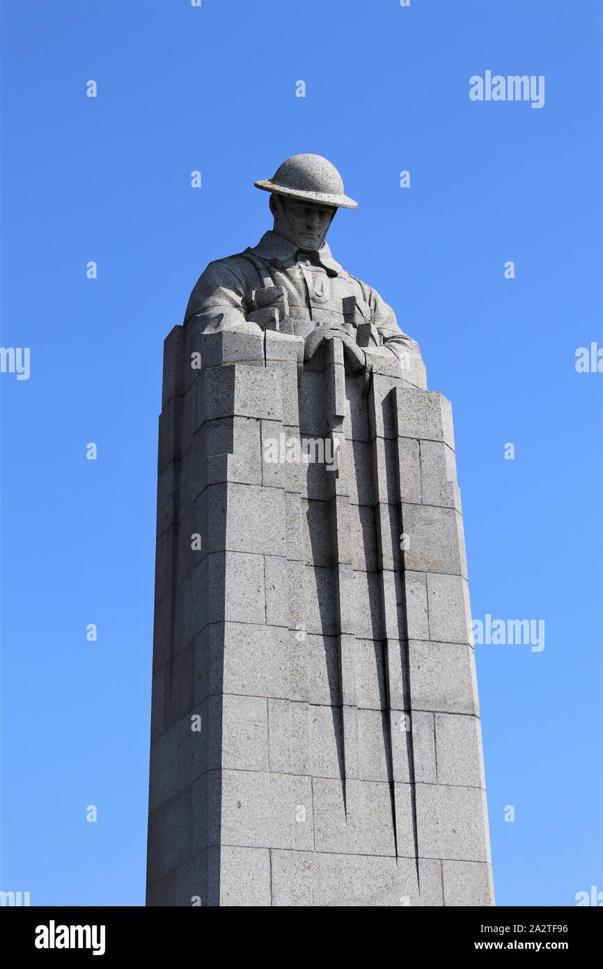 Saint Julien das brütende Soldatendenkmal bei Ypern Flandern Stockfoto
