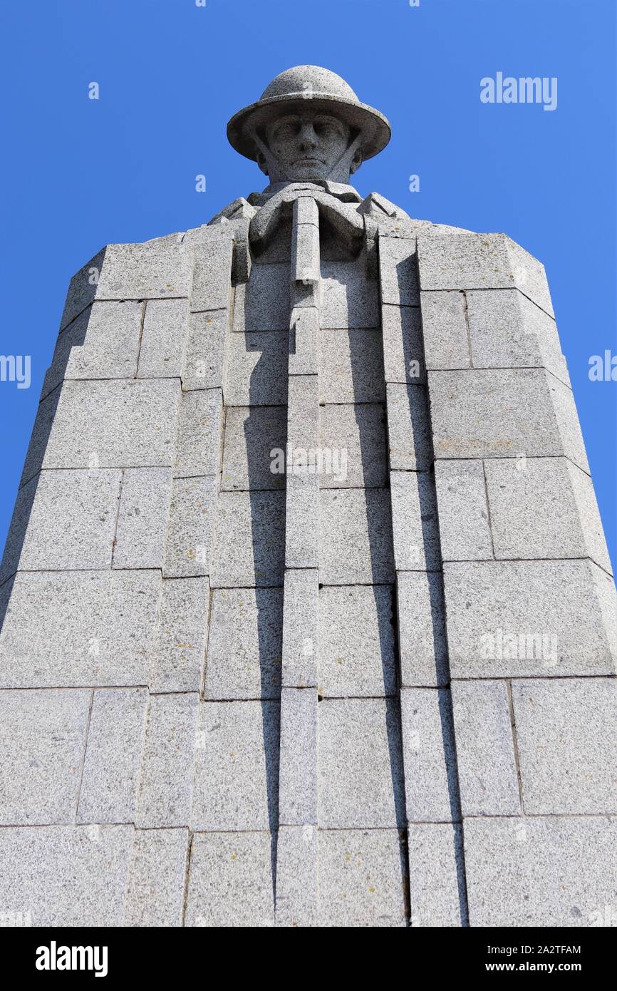 Saint Julien das brütende Soldatendenkmal bei Ypern Flandern Stockfoto