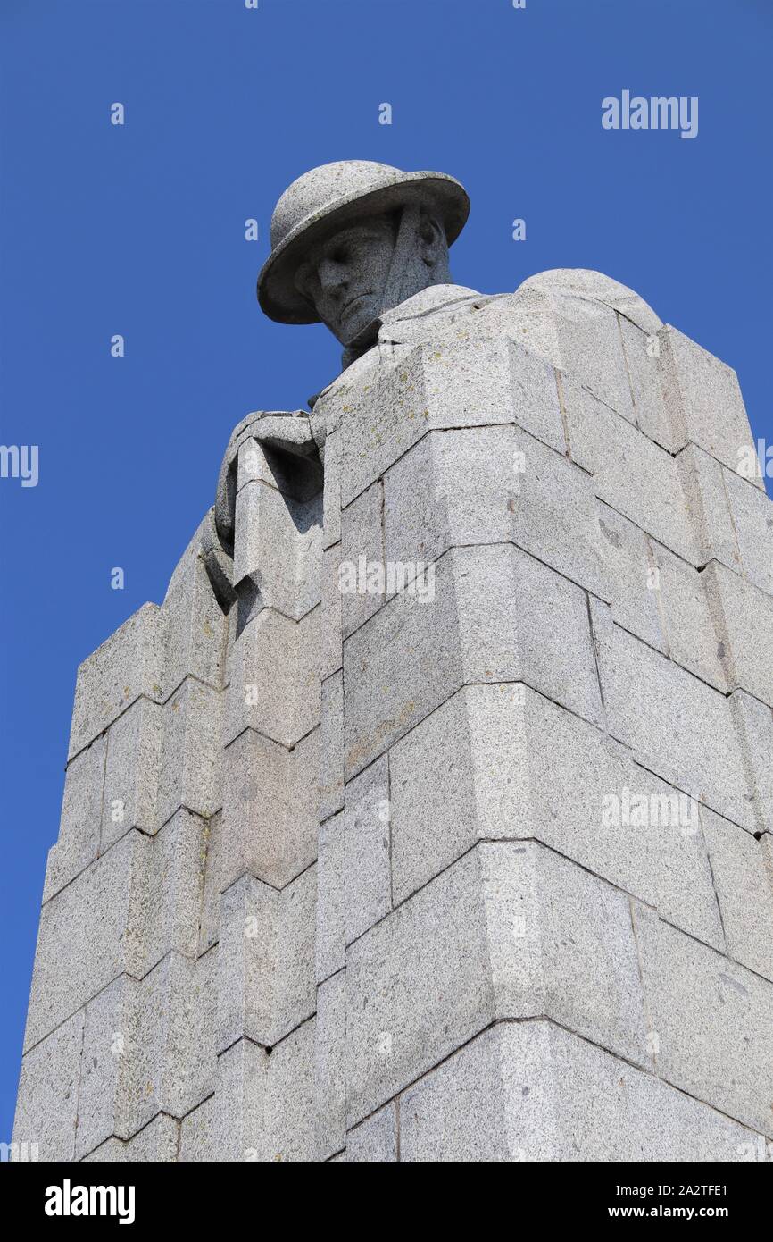 Saint Julien das brütende Soldatendenkmal bei Ypern Flandern Stockfoto