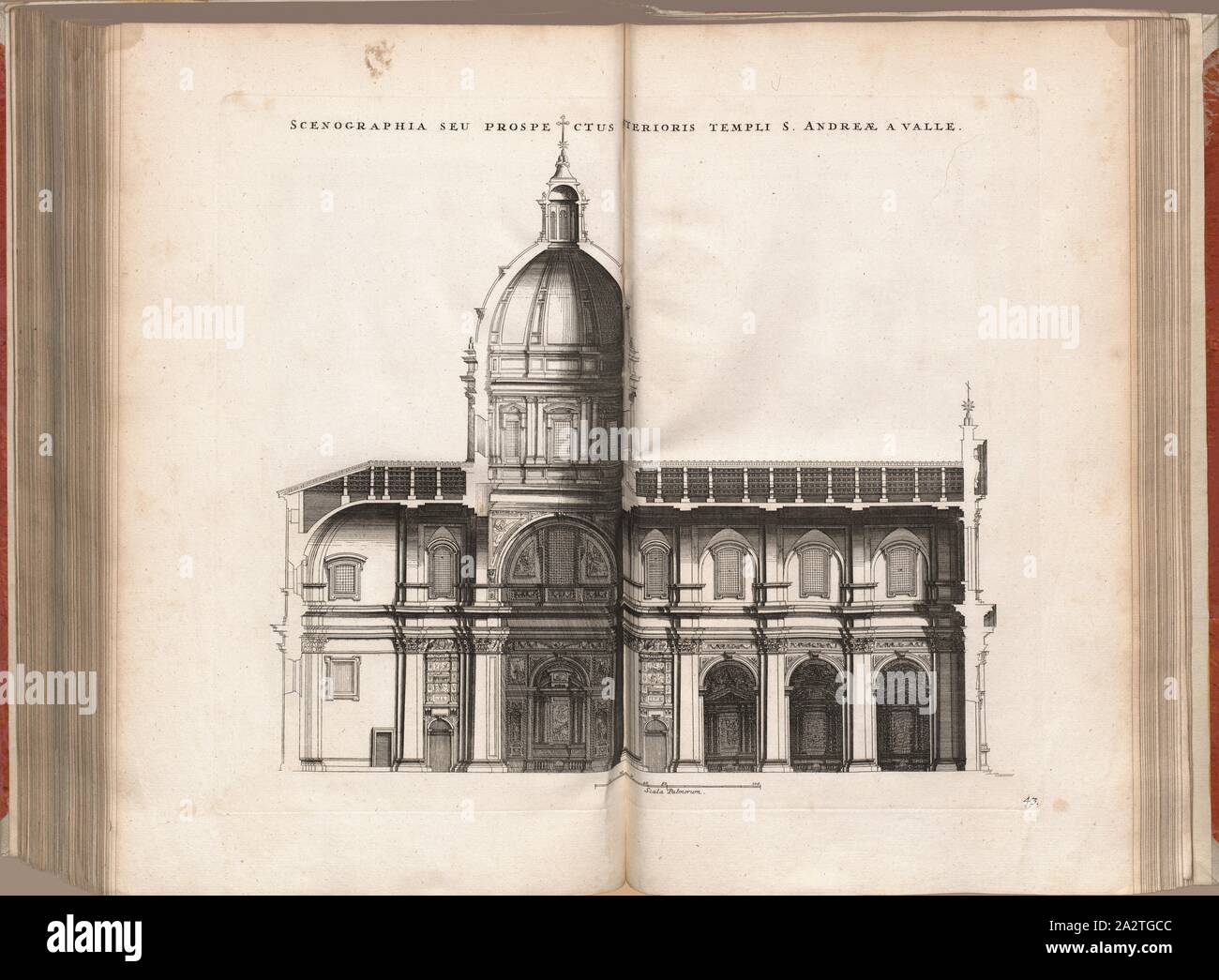 Scenographia oder Perspektiven in das Tal der Tempel von Saint Andrews, Sant'Andrea Della Valle Kirche in Rom, Abb. 99, 43, nach S.94, Offizin Endter Nürnberg (Imp.), 1775, Joachim von Sandrart: Teutsche Academie der Bau-Bildhauer- und Maler-Kunst: Worinn sterben Regeln und Lehrsätze of this Künste gegeben, nicht weniger zu sterben mehrerer Erläuterung und Beispiele Beispiele der alten und neuen Künstler in Kupfer beygefüget worden, wie solche in Rom auf das genaueste abgezeichnet sind: nebst den Lebensbeschreibungen und Beispiele der griechischen, römischen und neuen Künstler, ingleichen der Anzeige Ihrer Stockfoto