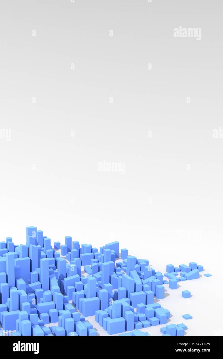 Moderne städtische Umwelt, Stadtplanung Konzept. Abstrakten 3D-Render. Stockfoto