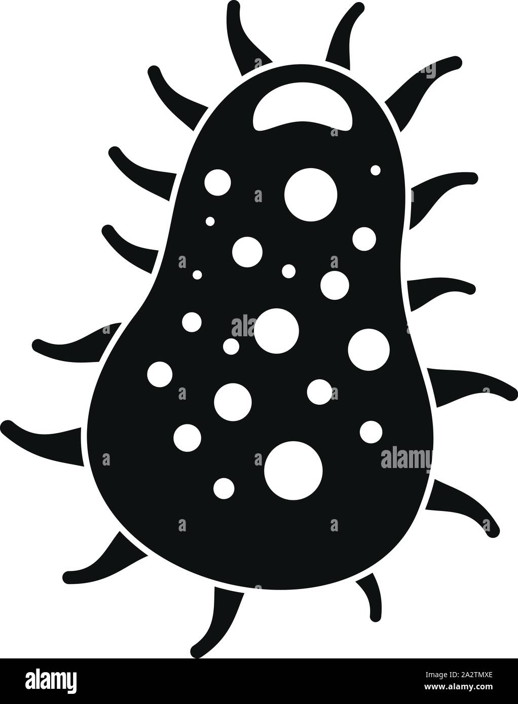 Erreger Bakterien Symbol. Einfache Abbildung von pathogenen Bakterien vektor Symbol für Web Design auf weißem Hintergrund Stock Vektor