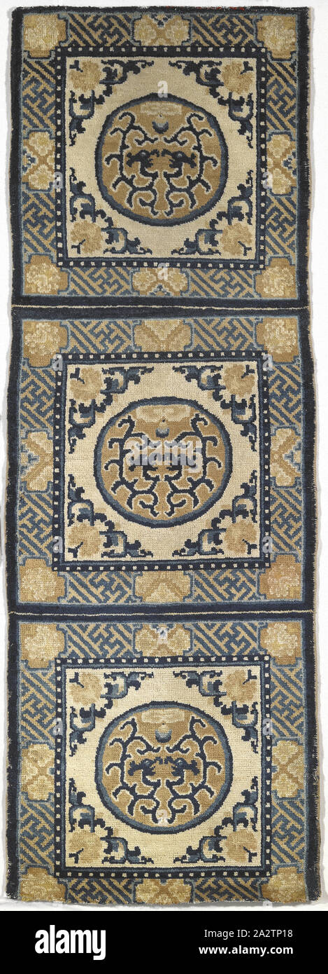 Teppich (Läufer), aus dem 19. Jahrhundert, Wolle, Baumwolle, 67-3/8 x 23-1/4-in., Textil und Mode Kunst Stockfoto