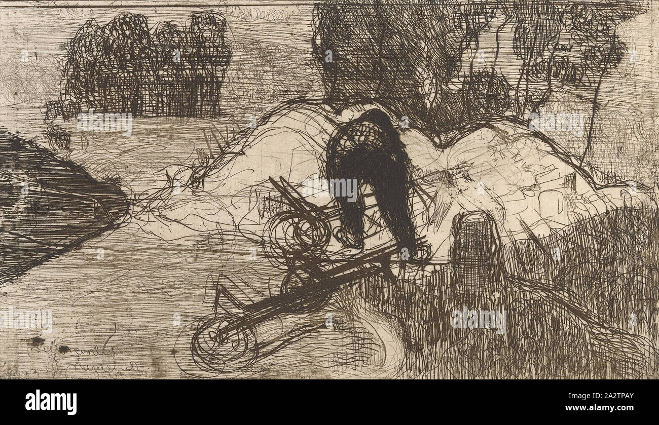Le Debardeur (stevedore), Armand Seguin (Französisch, 1869-1903), 1893, Radierung, 6-3/8 x 11 in. (Bild) 12-1/4 x 17-3/8-in. (Blatt), Monogramm Stempel in Grün, unten Bild, L.R. Wie Stockfoto