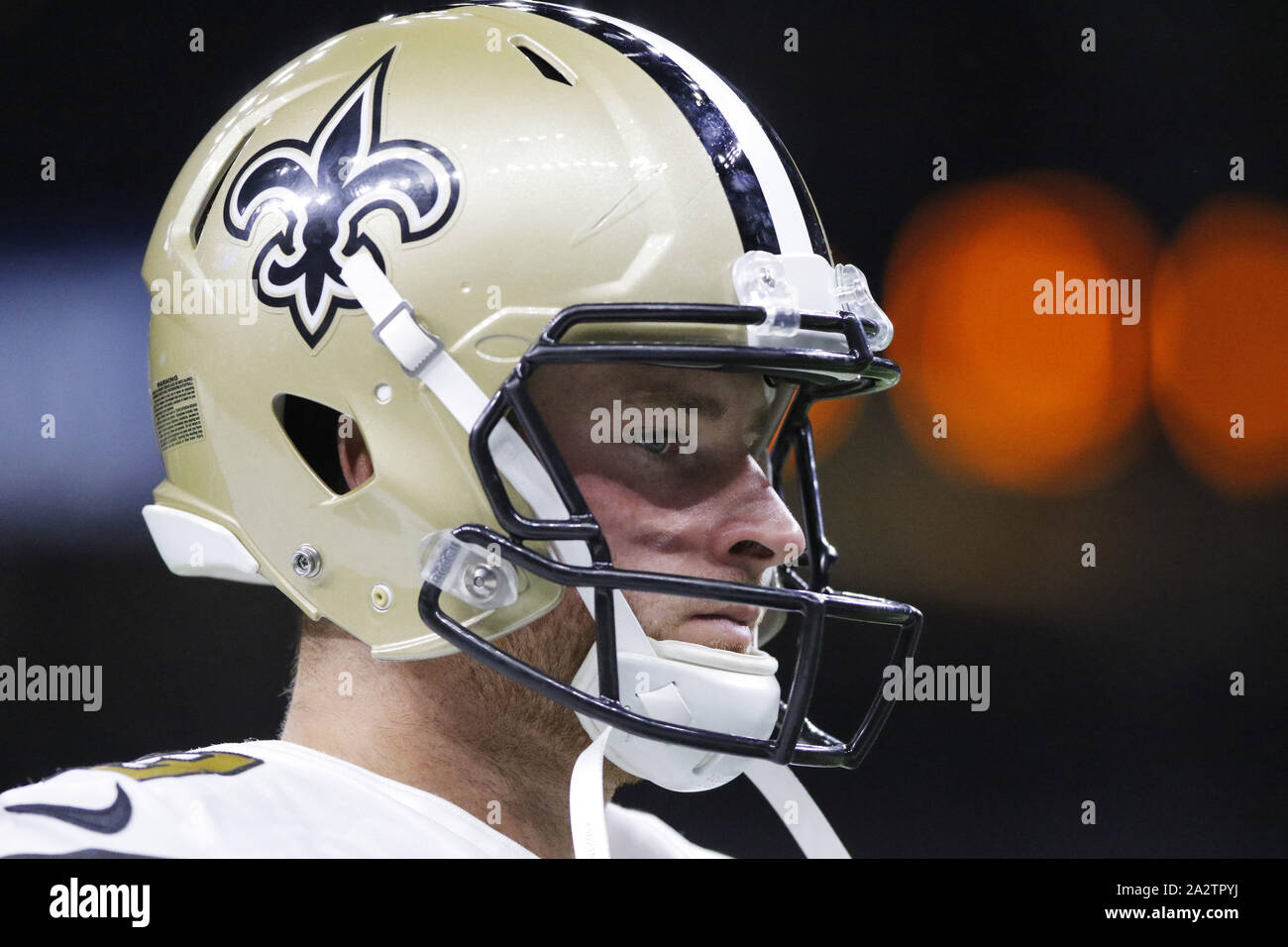 New Orleans, Louisiana, USA. 29 Sep, 2019. New Orleans Saints kicker Wil Lutz an der Seitenlinie während des Spiels gegen die Dallas Cowboys in New Orleans, Louisiana, USA am 29. September 2019. Die Heiligen schlagen die Cowboys 12-10. Credit: Dan Anderson/ZUMA Draht/Alamy leben Nachrichten Stockfoto