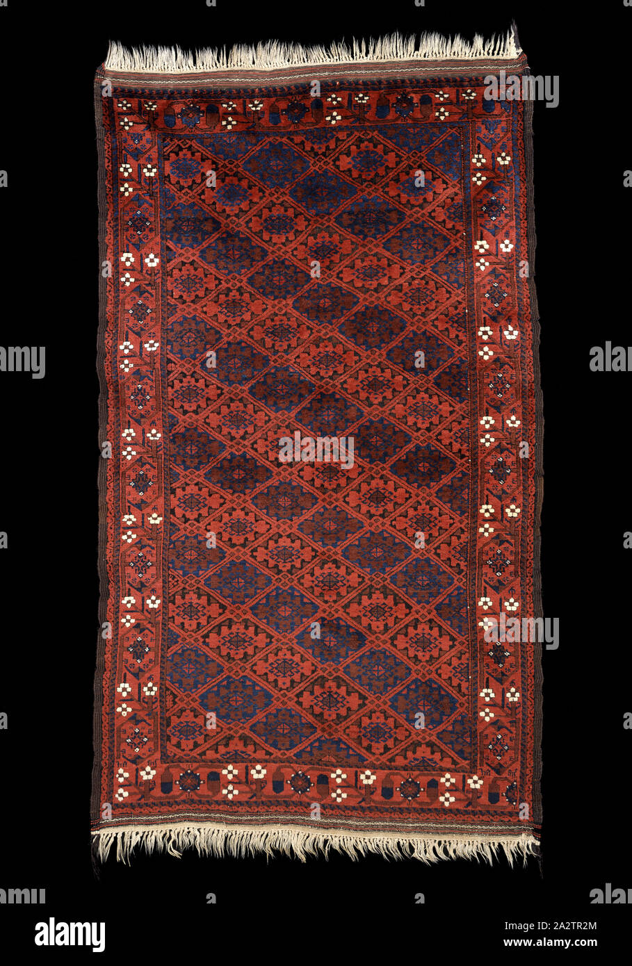 Teppich "Baluchi" Menschen, ungefähr 1875, Wolle, 44 x 76 cm, Textil und Mode Kunst Stockfoto