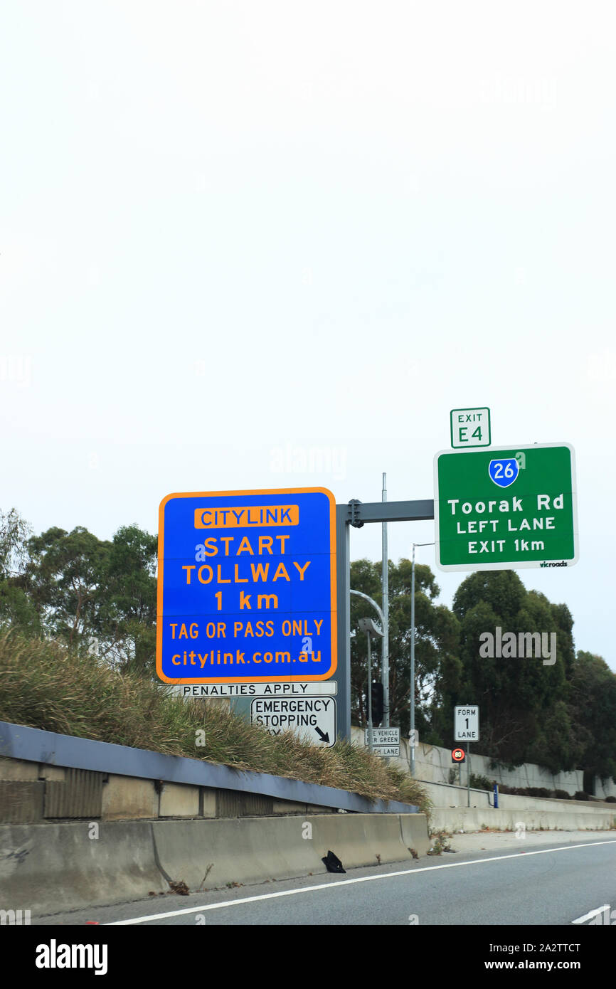 Freeway City Link Melbourne Australien Stockfoto