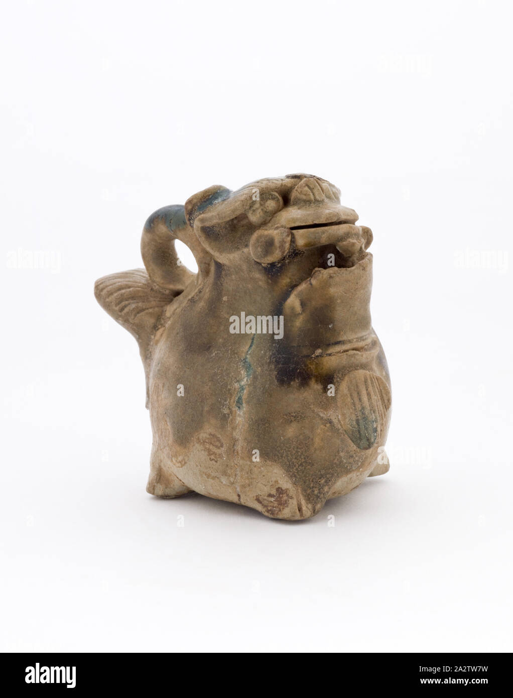 Gewicht, Tang Dynastie, Steinzeug (changsha Ware), 2-1/4 x 2-1/2, Asiatische Kunst Stockfoto