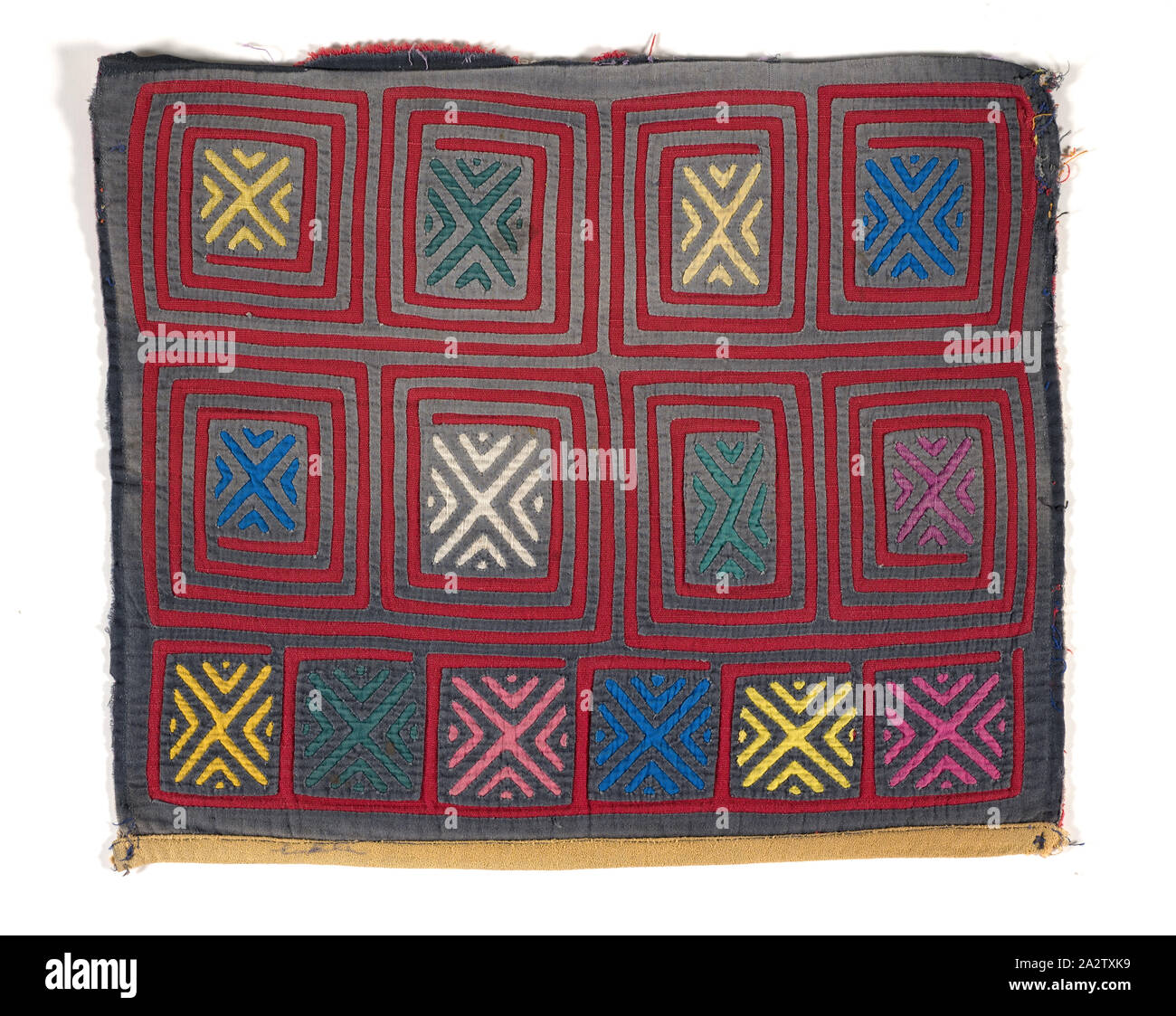 Shirt Panel (Mola), Kuna, ca. 1950 s, Appliqued cotton, 13-1/2 x 16 in., Textil und Mode Kunst Stockfoto