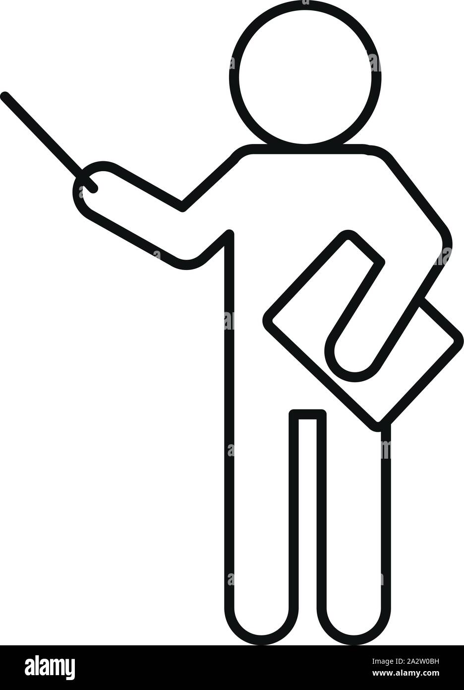 Lektion Lehrer Symbol. Umrisse Lektion Lehrer vektor Symbol für Web Design auf weißem Hintergrund Stock Vektor