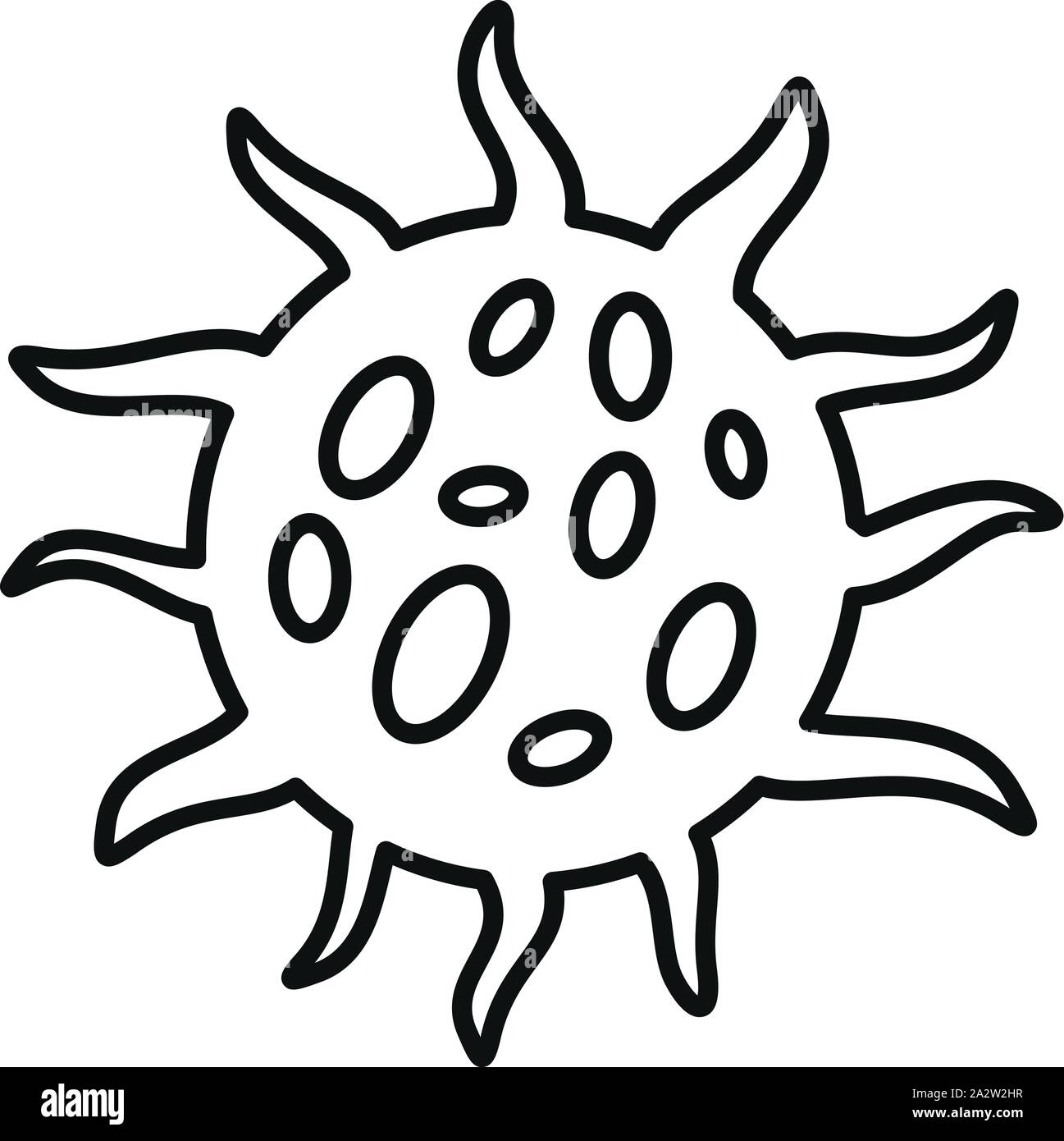 Infektion virus Symbol. Umrisse Infektion Virus Vektor Symbol für Web Design auf weißem Hintergrund Stock Vektor