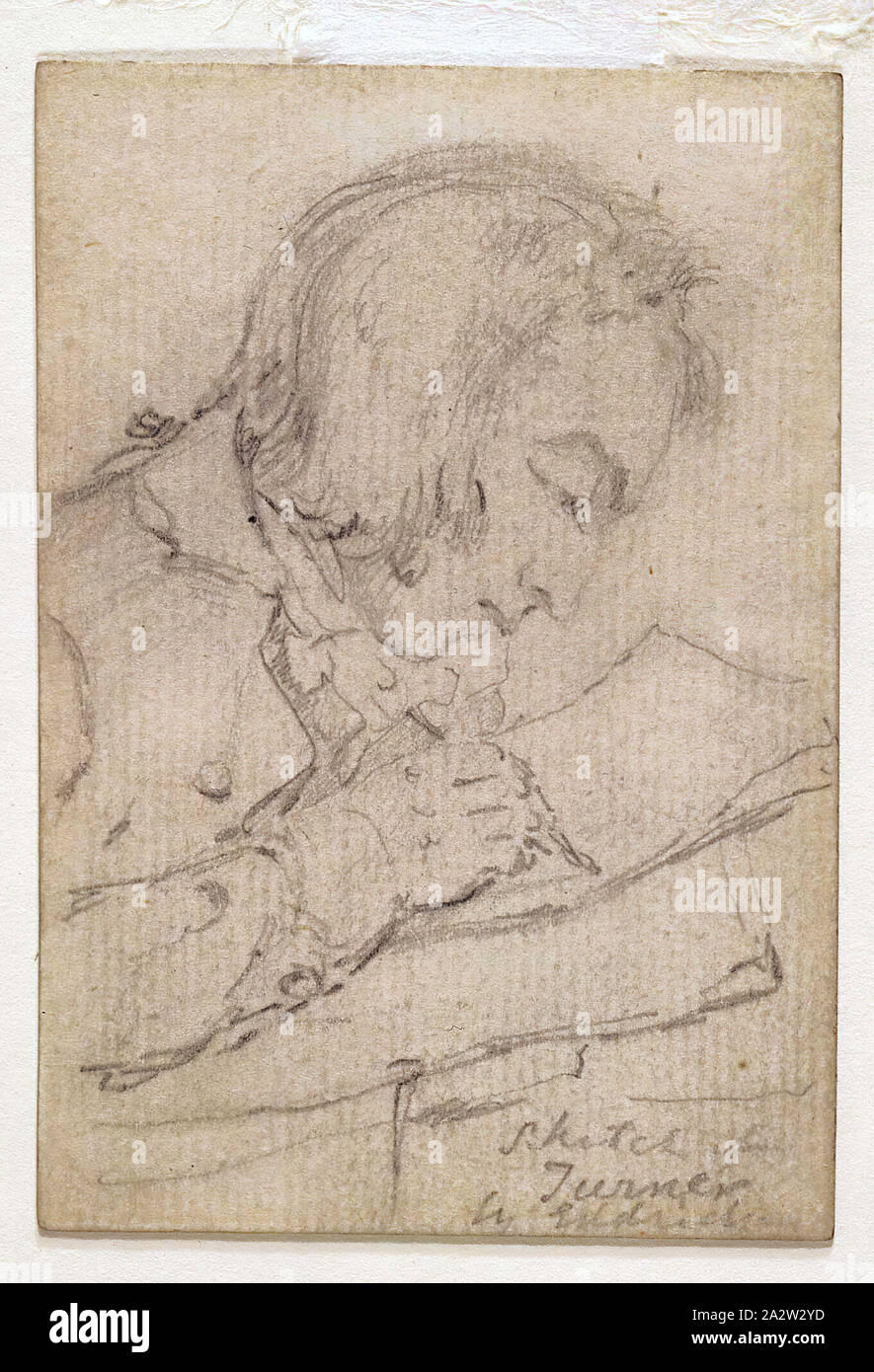 J. M. W. Turner, Monro Schule (Englisch), 1794-1797, Bleistift auf Bütten, 3-5/8 x 2-1/2 in., in Bleistift, LL: Skizze des, Turner, durch Eddridge (sic), Serie, die monro Album Stockfoto