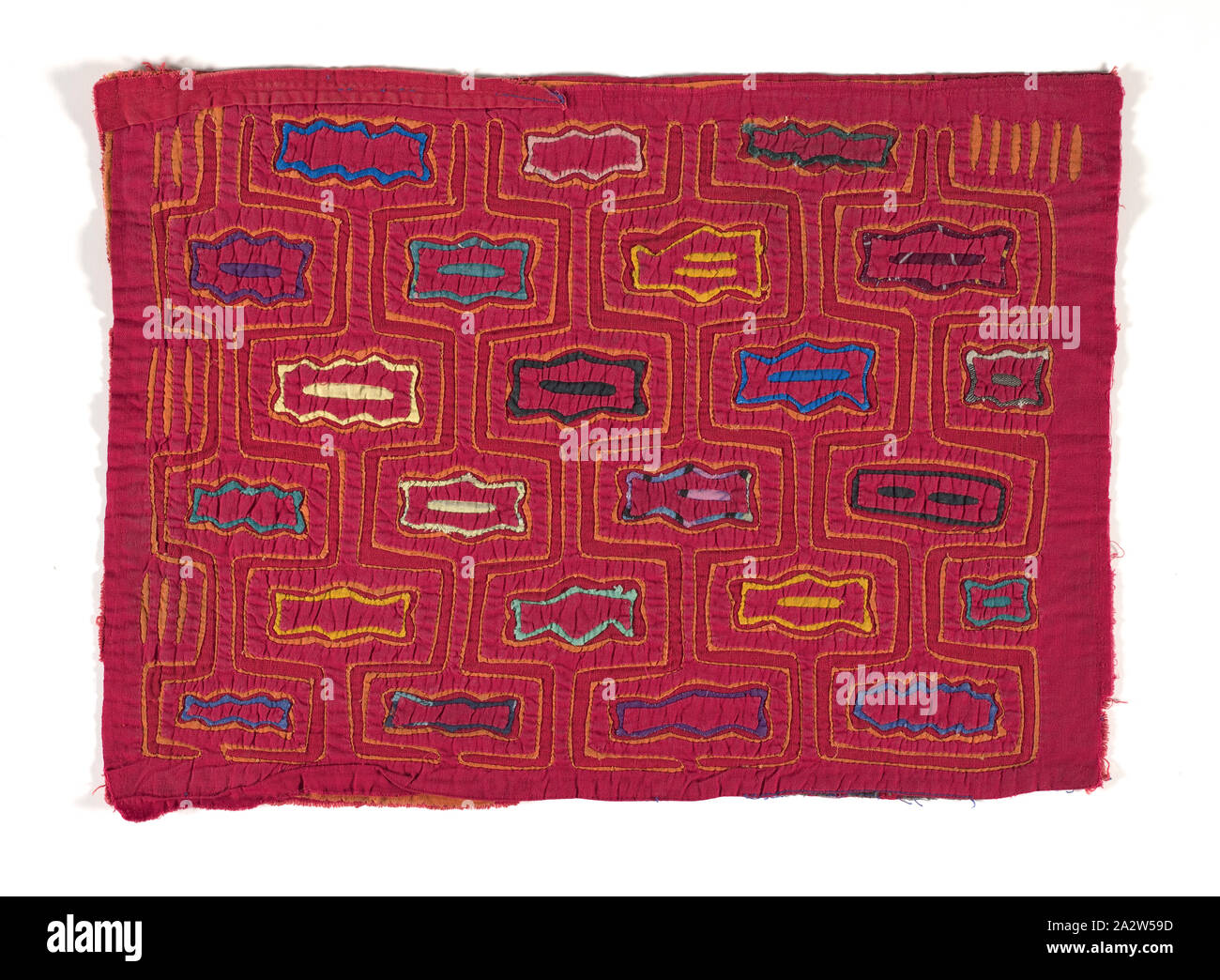 Shirt Panel (Mola), Kuna, ca. 1950 s, Appliqued cotton, 13-1/4 x 18 in., Textil und Mode Kunst Stockfoto