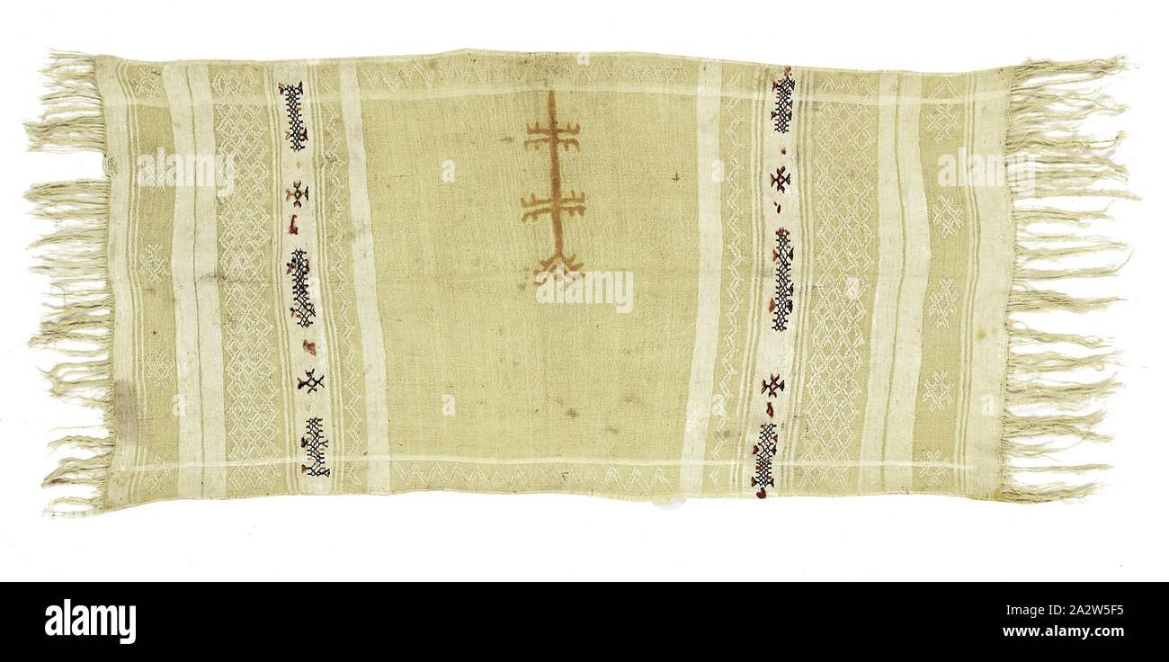 Schleier, Berbervölker, erste Hälfte des 20. Jahrhunderts, Wolle, Baumwolle, Textil und Mode Kunst Stockfoto