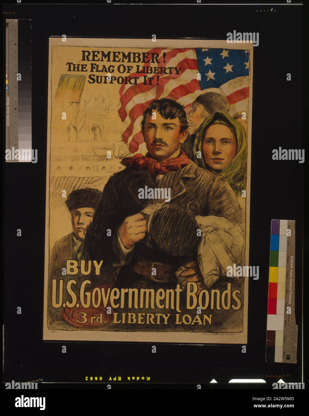 Denken Sie daran! Die Fahne der Freiheit - IT-Support! Us-Staatsanleihen kaufen 3. Freiheit Darlehen Stockfoto