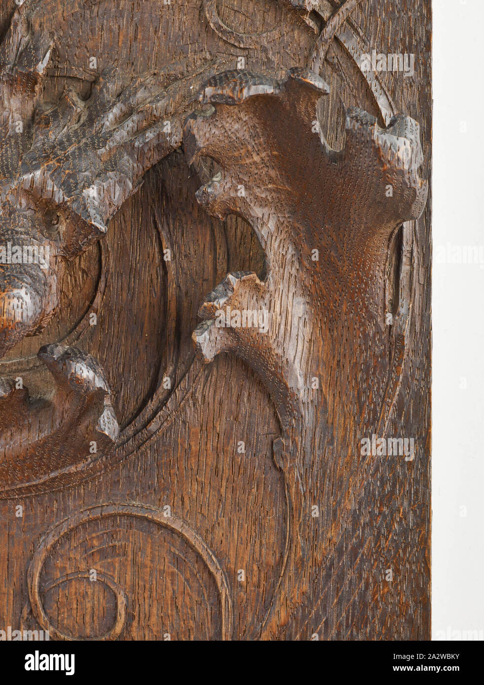 Salamander und Bird, Edward Henry Buchorn (American, 1871-1945), um 1903, Eiche, 19-1/8 x 7-3/4 x 2 in., die dekorativen Künste Stockfoto