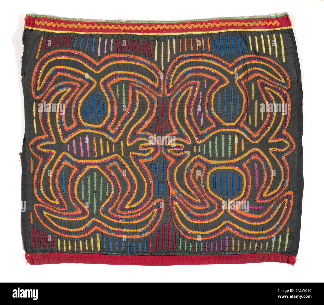 Shirt Panel (Mola), Kuna, ca. 1950 s, applizierten Baumwolle, 19 x 21-1/4-in., Textil und Mode Kunst Stockfoto