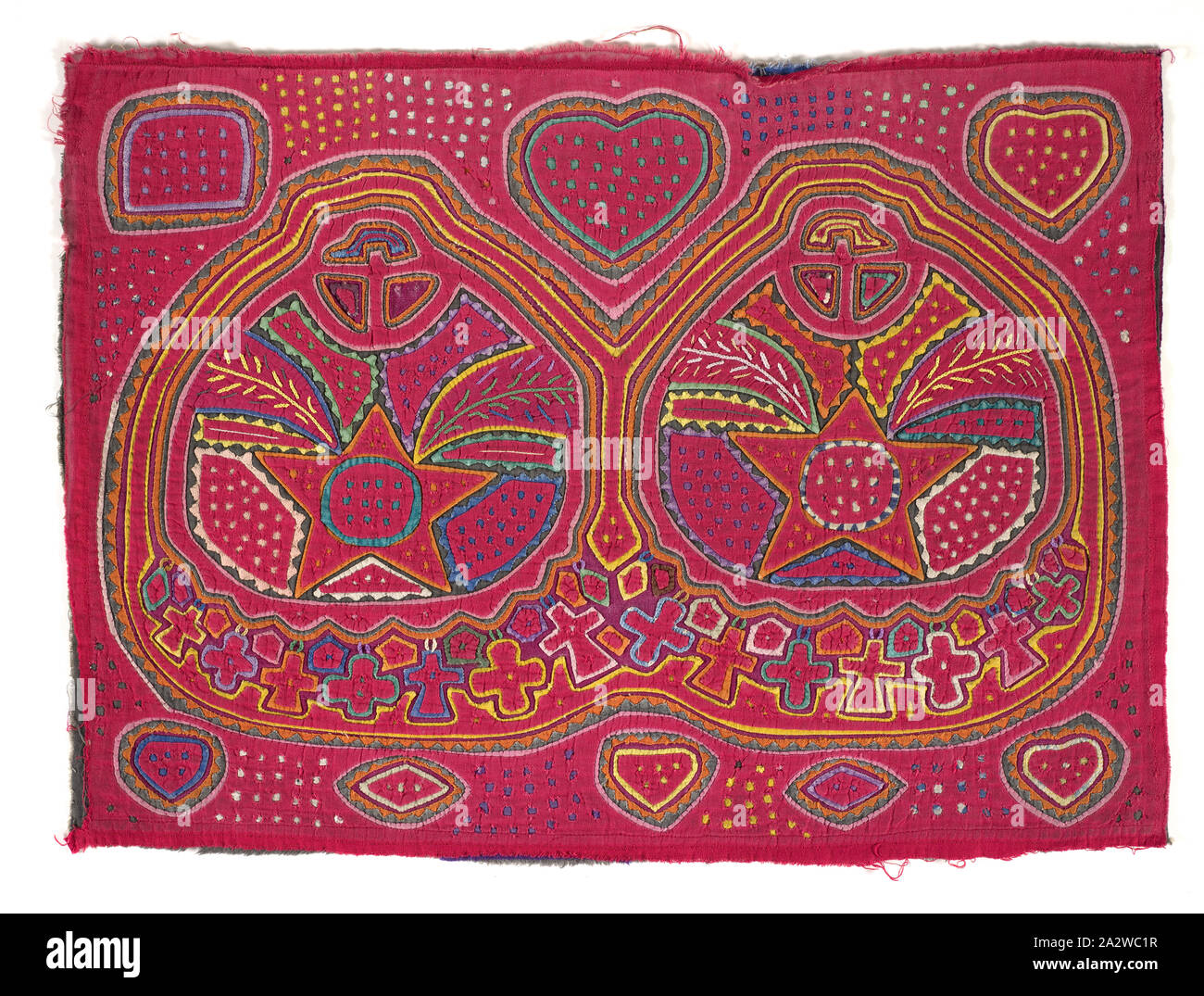 Shirt Panel (Mola), Kuna, ca. 1950 s, Appliqued cotton, 17-7/8 x 24-3/16 in., Textil und Mode Kunst Stockfoto