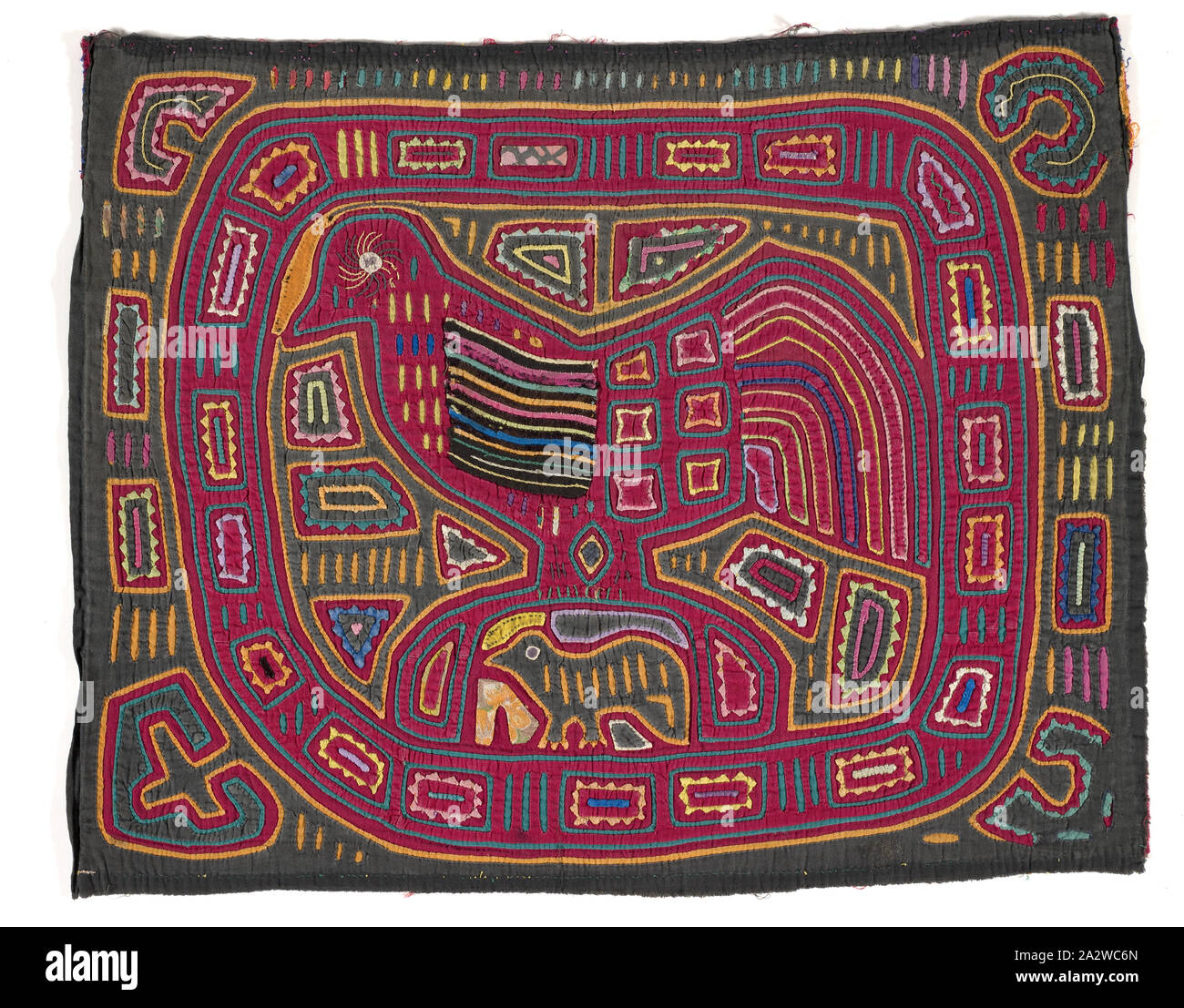 Shirt Panel (Mola), Kuna, ca. 1950 s, Appliqued cotton, 16-5/8 x 20-3/4-in., Textil und Mode Kunst Stockfoto