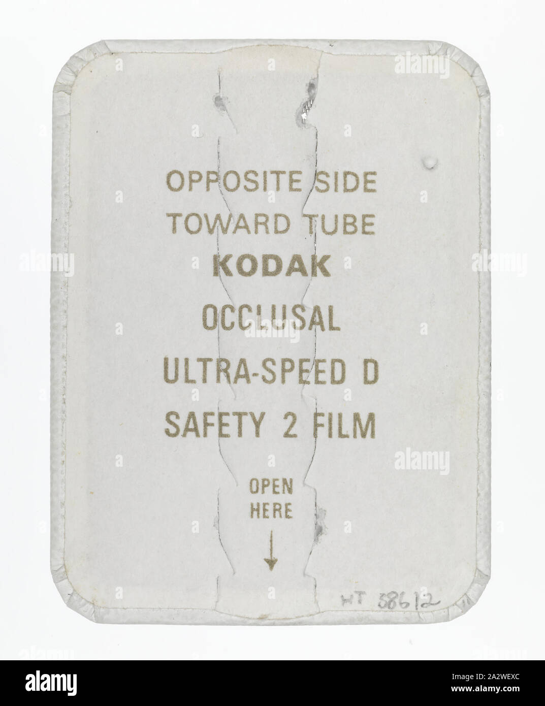 Zahnmedizinische Film - Kodak Australasia Pty Ltd", okklusale Ultra-Speed D Sicherheit 2 Film, Kodak okklusalen Ultra-Speed D Sicherheit 2 Film. Dieses Produkt ist Teil der Kodak Sammlung von Produkten, Werbematerialien, Fotos und Arbeitsleben Artefakte, wenn die Melbourne Produktionsanlage am Standort Coburg geschlossen. hergestellt und ein breites Spektrum an fotografischen Produkte, Australasien, wie Film, Papier, Chemikalien verteilt, Kameras Stockfoto