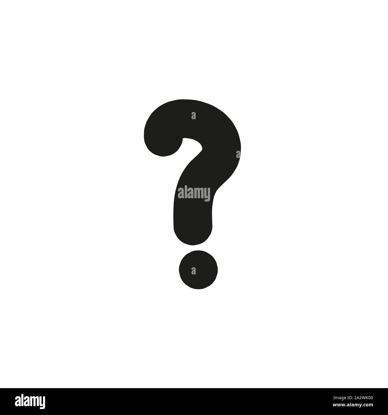 Frage Symbol auf weißem Hintergrund. Vector Illustration. Stock Vektor