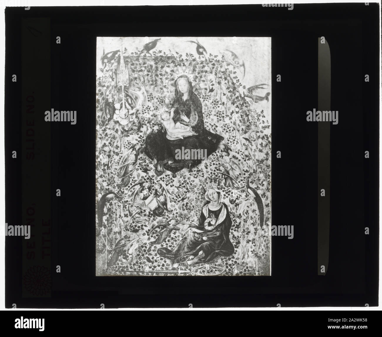 Reproduktion der Gemälde zeigt Madonna und Heiligen Katharina Stockfoto