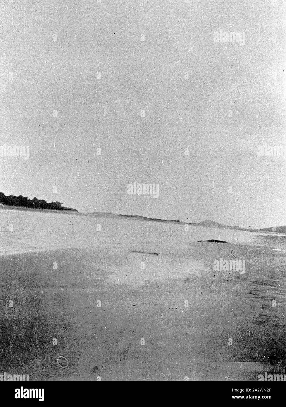 Negative - Lagune bei Snowy River Mouth, Gippsland, Victoria, ca. 1905, eine Lagune an der Mündung des Snowy River Stockfoto