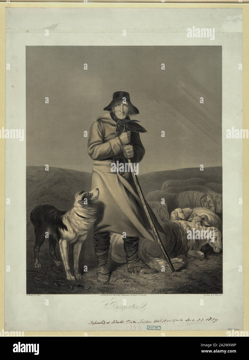 Rücktritt/R. Westall R.A. pinxt. ; Auf Stein von D. Fabronius. Stockfoto