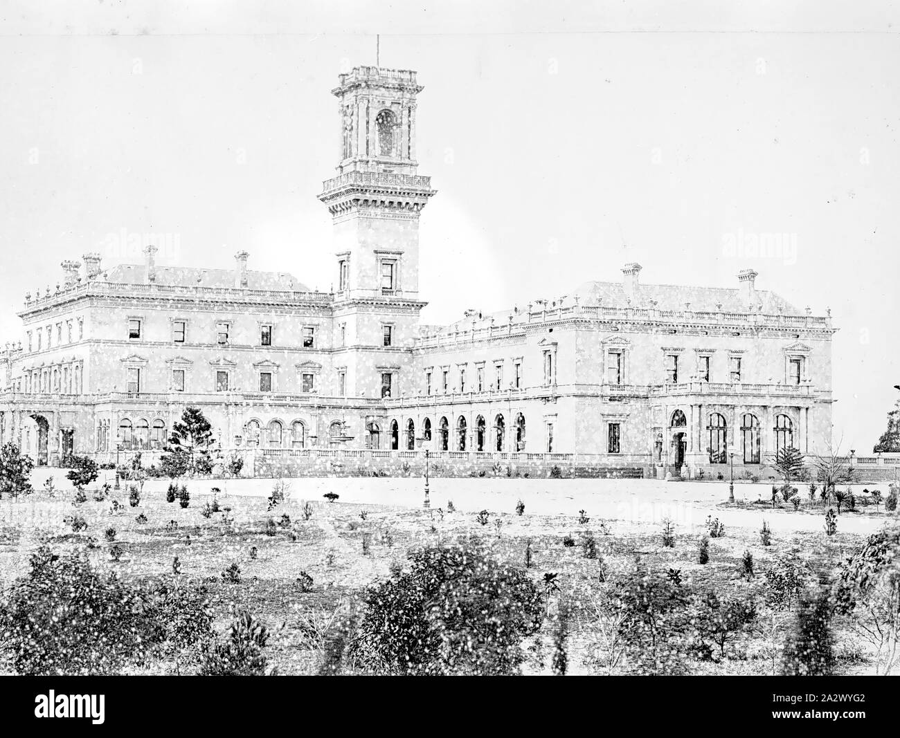 Negative - Melbourne, Victoria, ca. 1885, Government House Stockfoto