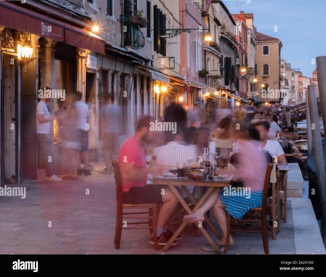 Essen im Freien Italien Stockfoto