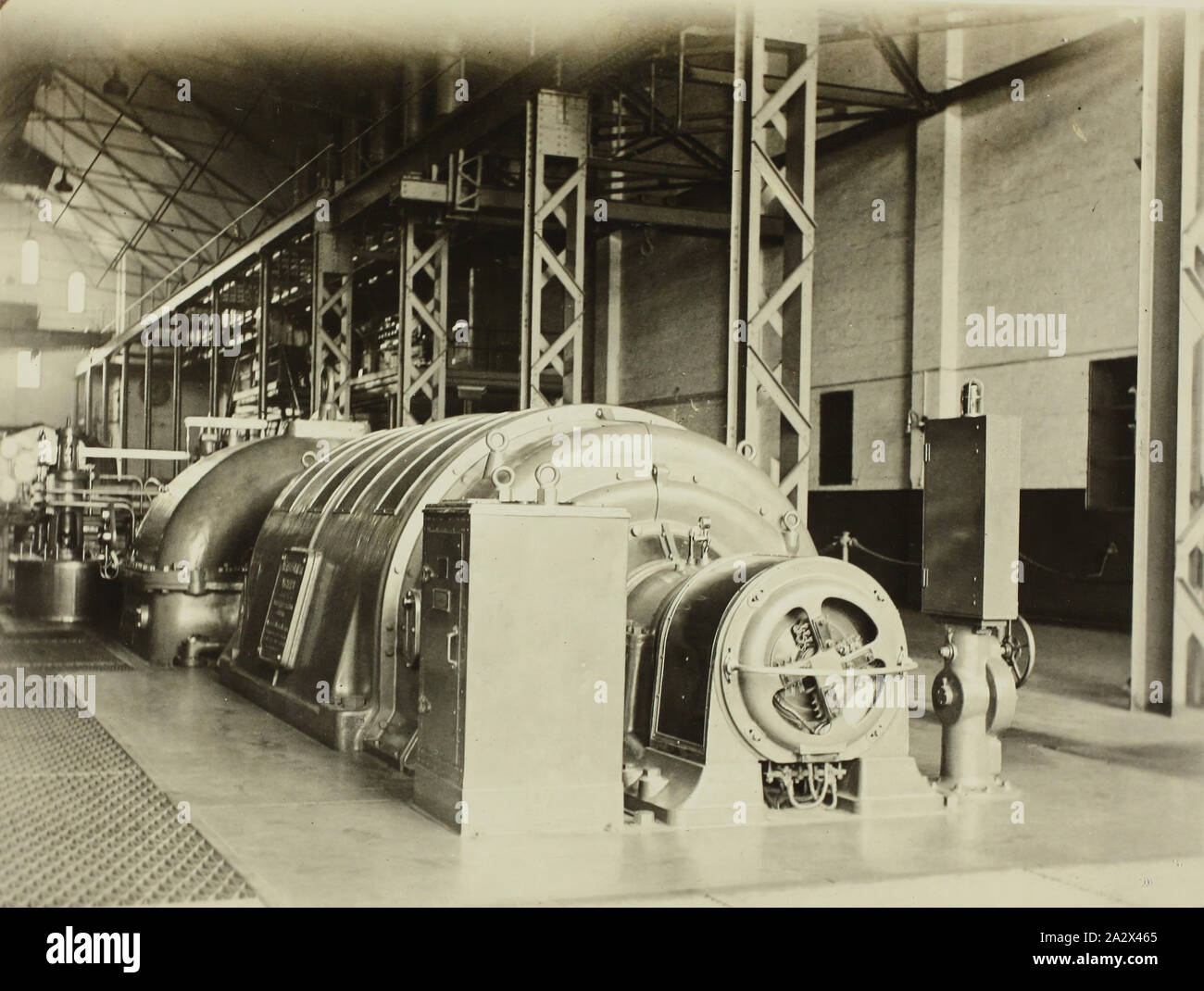 Fotografie - Melbourne Stromversorgung Co, 15.000 kW Metropolitan-Vickers - ThompsonTurbo Drehstromgenerators, Richmond, Victoria, 1930, Teil eines großen fotografischen Sammlung von Glas- und Filmnegative, Fotos und Fotoalben, im Zusammenhang mit der Entwicklung der elektrischen Energieversorgung Industrie in Victoria, von der Staatlichen Kommission Elektrizität von Victoria (SECV) von 1919 bis 1993 und verschiedene Vorgänger private und kommunale Stromversorgung Unternehmen zurück bis in die späten 1880 s betrieben Stockfoto