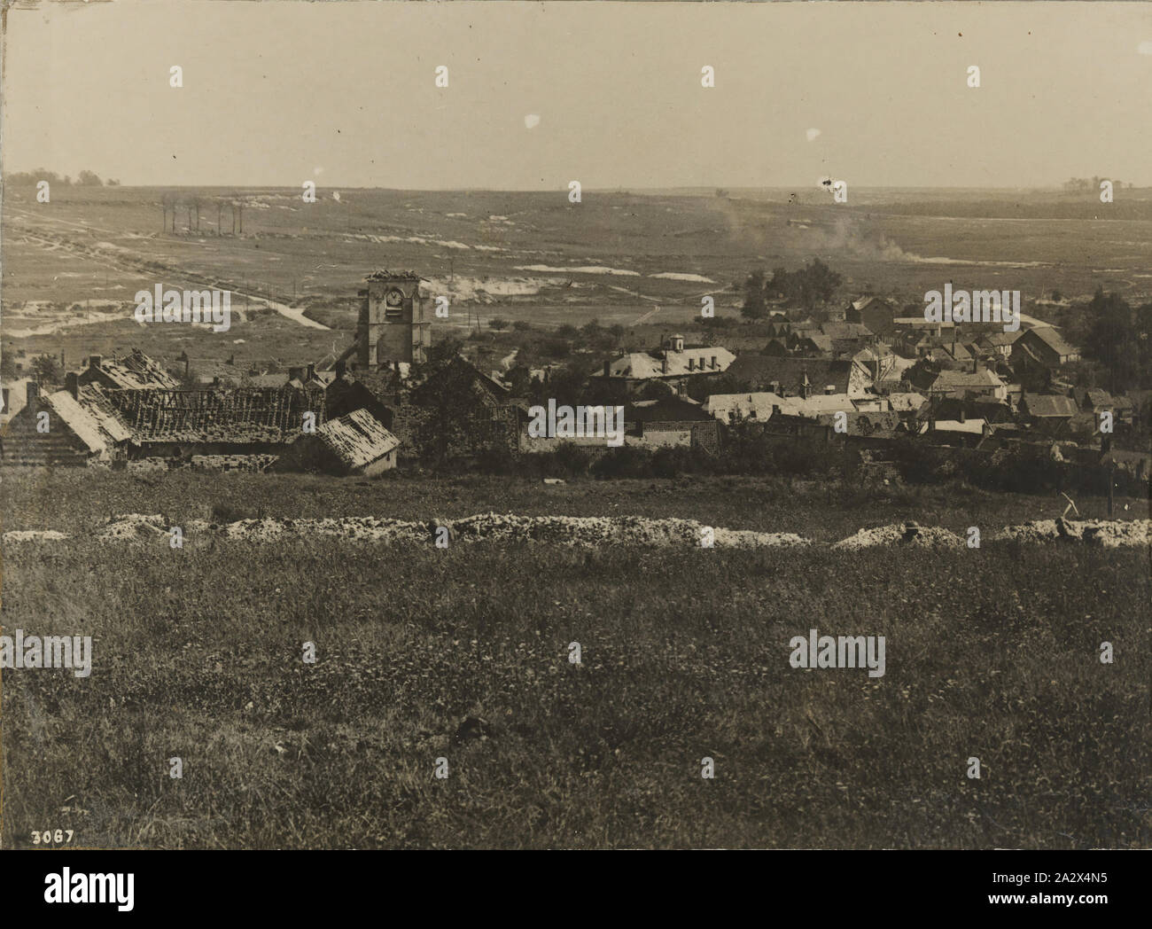 Foto - der Cenes aus Frankreich, 1914-1918 Große Krieg', in Frankreich, Foto einer Gemeinde in Frankreich während des Zweiten Weltkrieges I. in der Schlacht von Menin Straße 20-25 September 1917 aufgetreten. Es war Teil der so genannten "dritten Schlacht von Ypern' an der Westfront Stockfoto