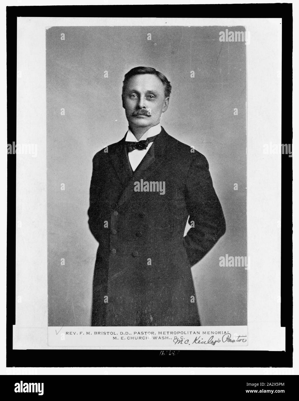 Rev.F.M. Bristol, D.D., Pastor, Metropolitan Menorial sic M.E. Kirche, Washington, D.C. Stockfoto